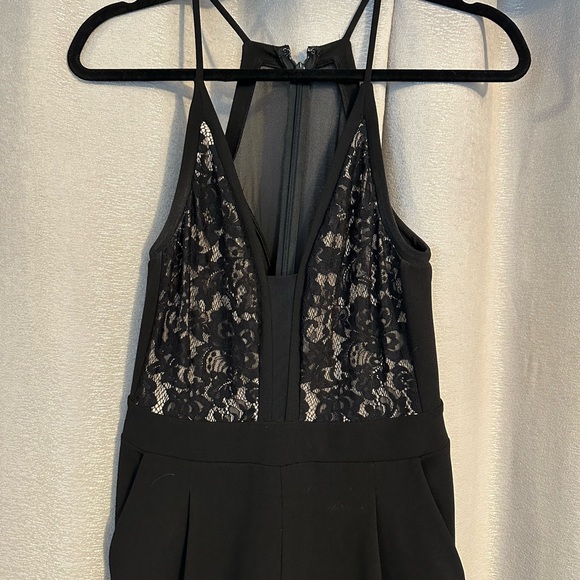 Express Jumpsuit Black/Tan Size 6 - Picture 3 of 9